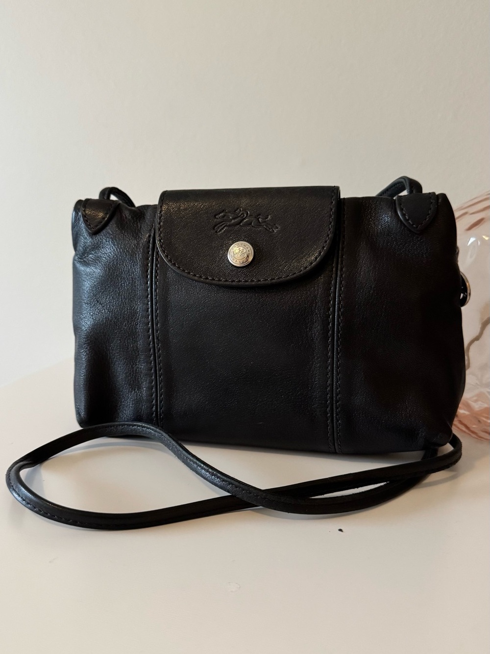 Longchamp Le Pliage Cuir Mini Crossbody